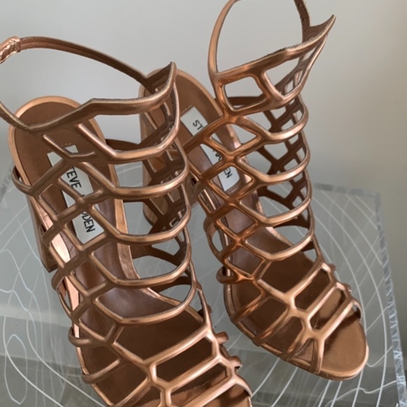 Steve Madden rose gold cage heel - Picture 2 of 5